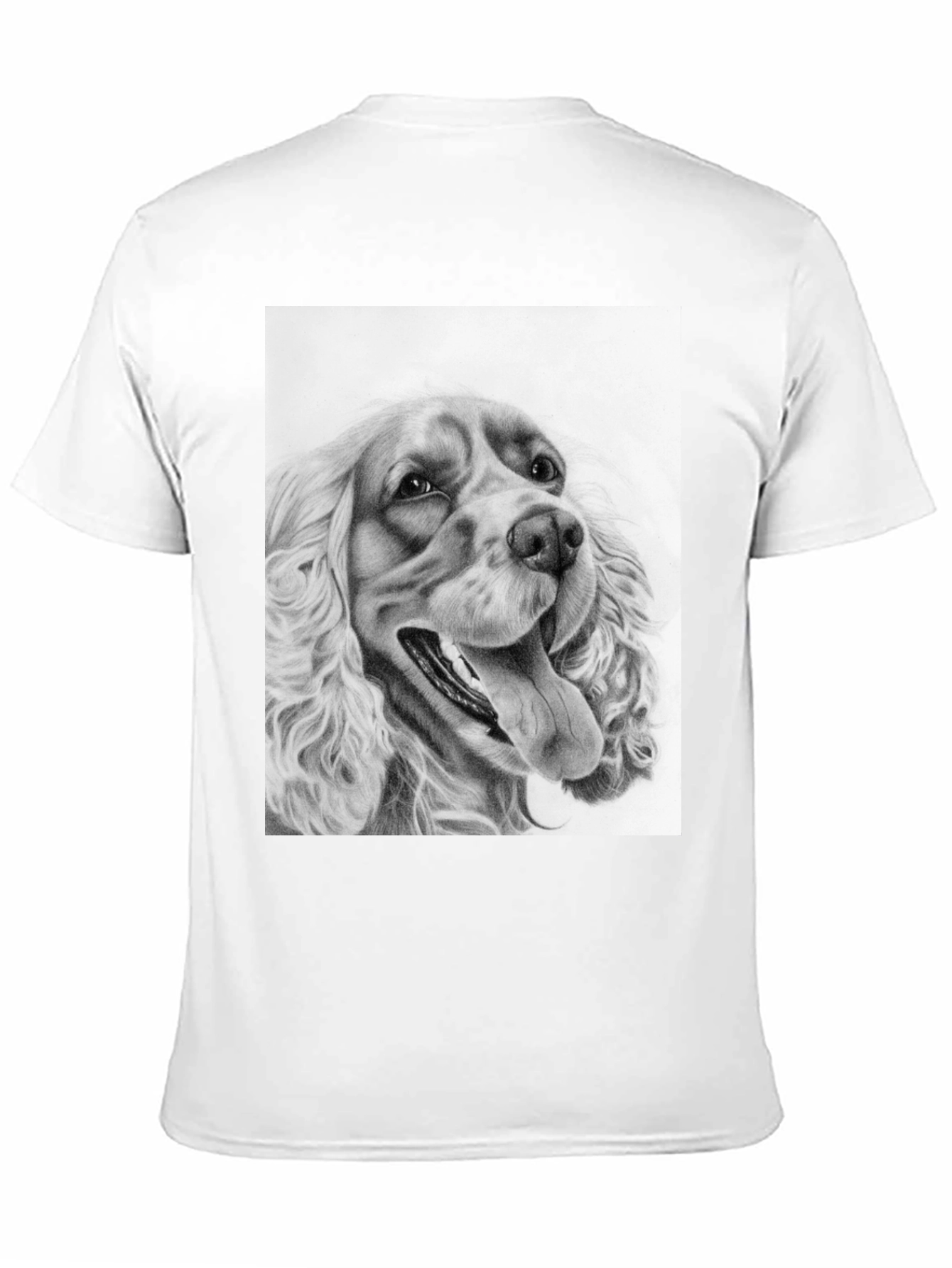 Dog Portrait Graphic Tee - Black