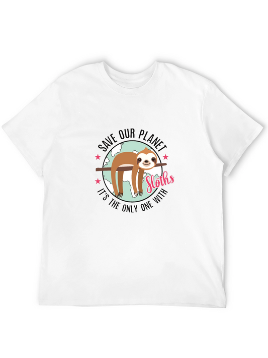 Save Our Planet Sloth Graphic T-Shirt