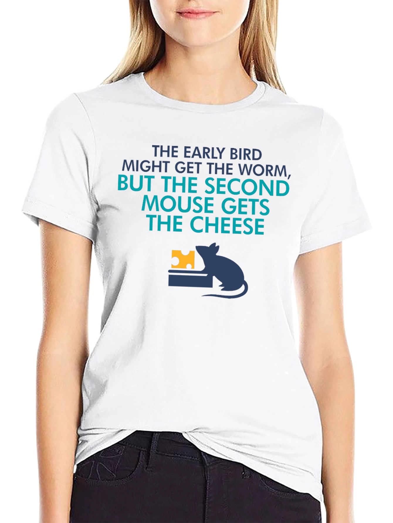 Funny Second Mouse Gets the Cheese Graphic Tee