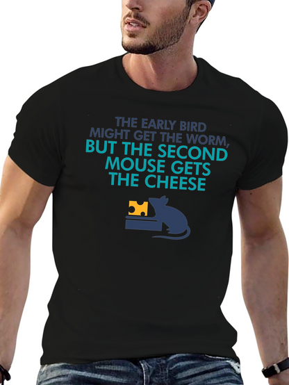 Funny Second Mouse Gets the Cheese Graphic Tee