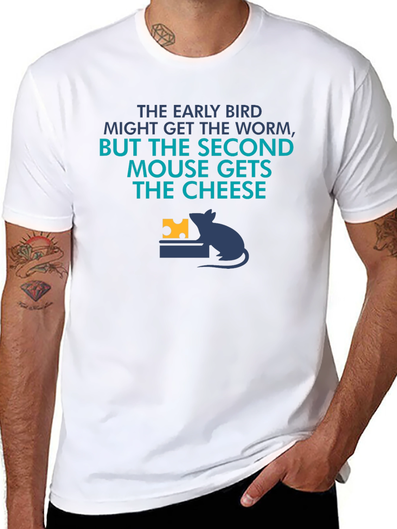 Funny Second Mouse Gets the Cheese Graphic Tee