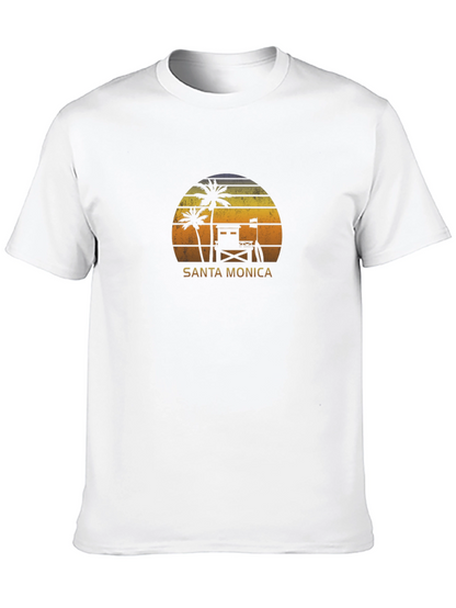 Santa Monica Sunset Graphic T-Shirt