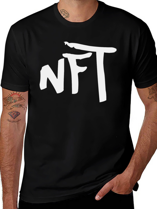 NFT Graphic T-Shirt - Black Cotton Blend