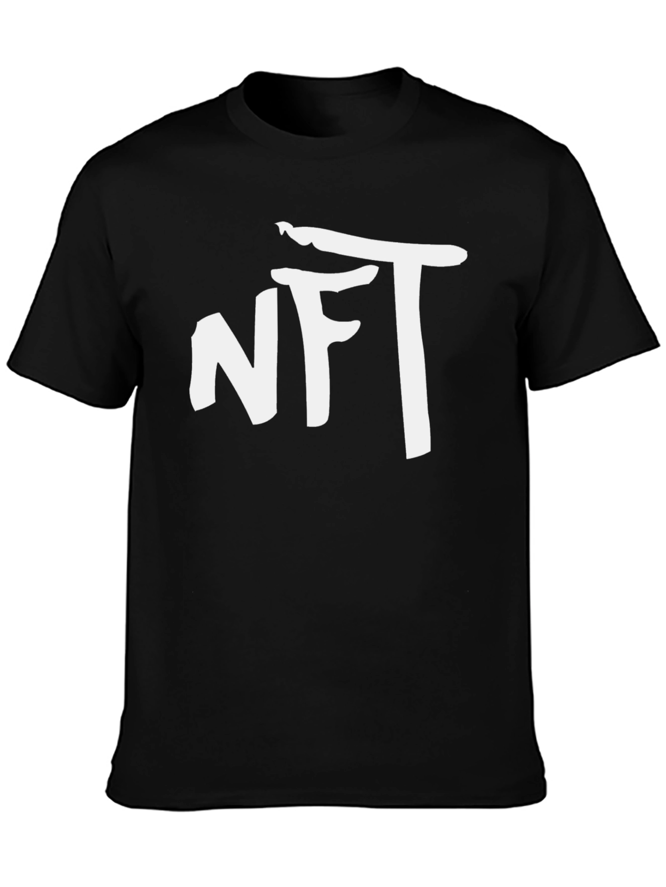 NFT Graphic T-Shirt - Black Cotton Blend