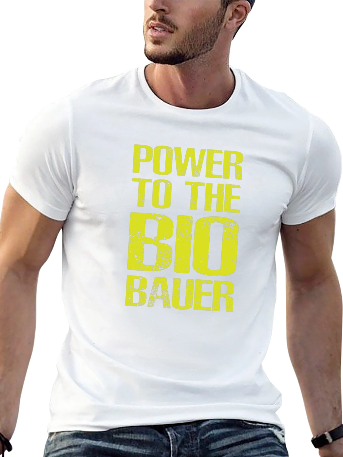 Power to the Bio Bauer Black Graphic Tee