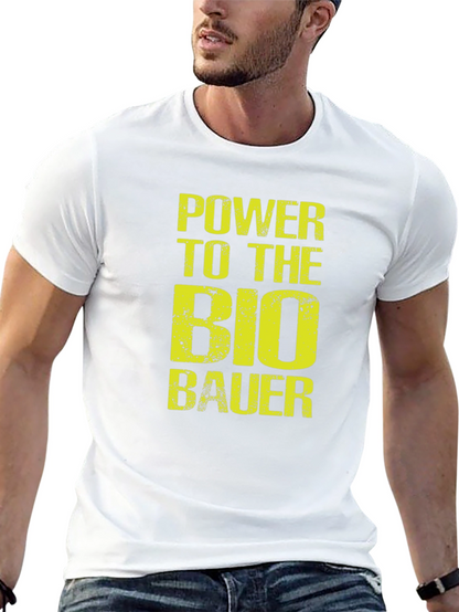 Power to the Bio Bauer Black Graphic Tee