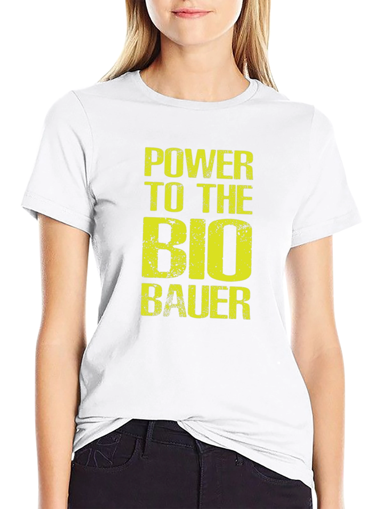 Power to the Bio Bauer Black Graphic Tee
