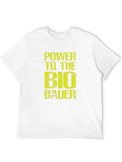 Power to the Bio Bauer Black Graphic Tee