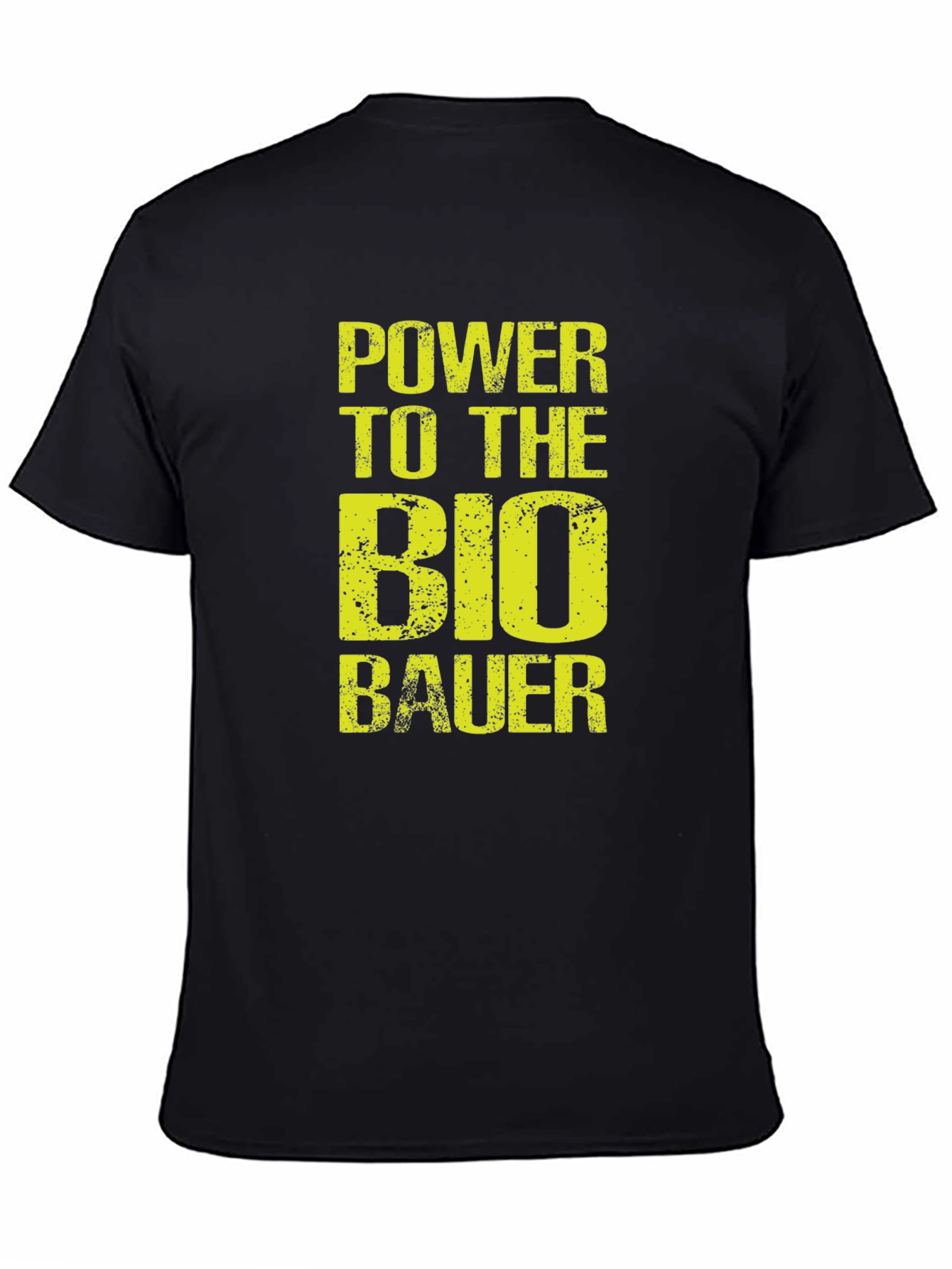 Power to the Bio Bauer Black Graphic Tee