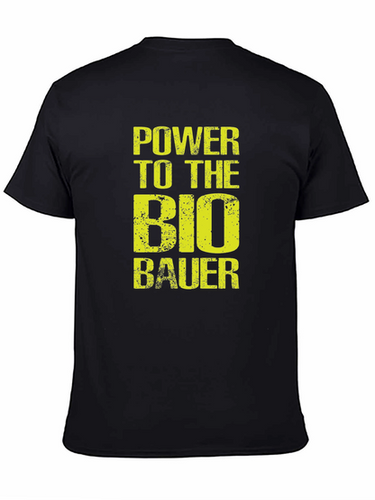 Power to the Bio Bauer Black Graphic Tee