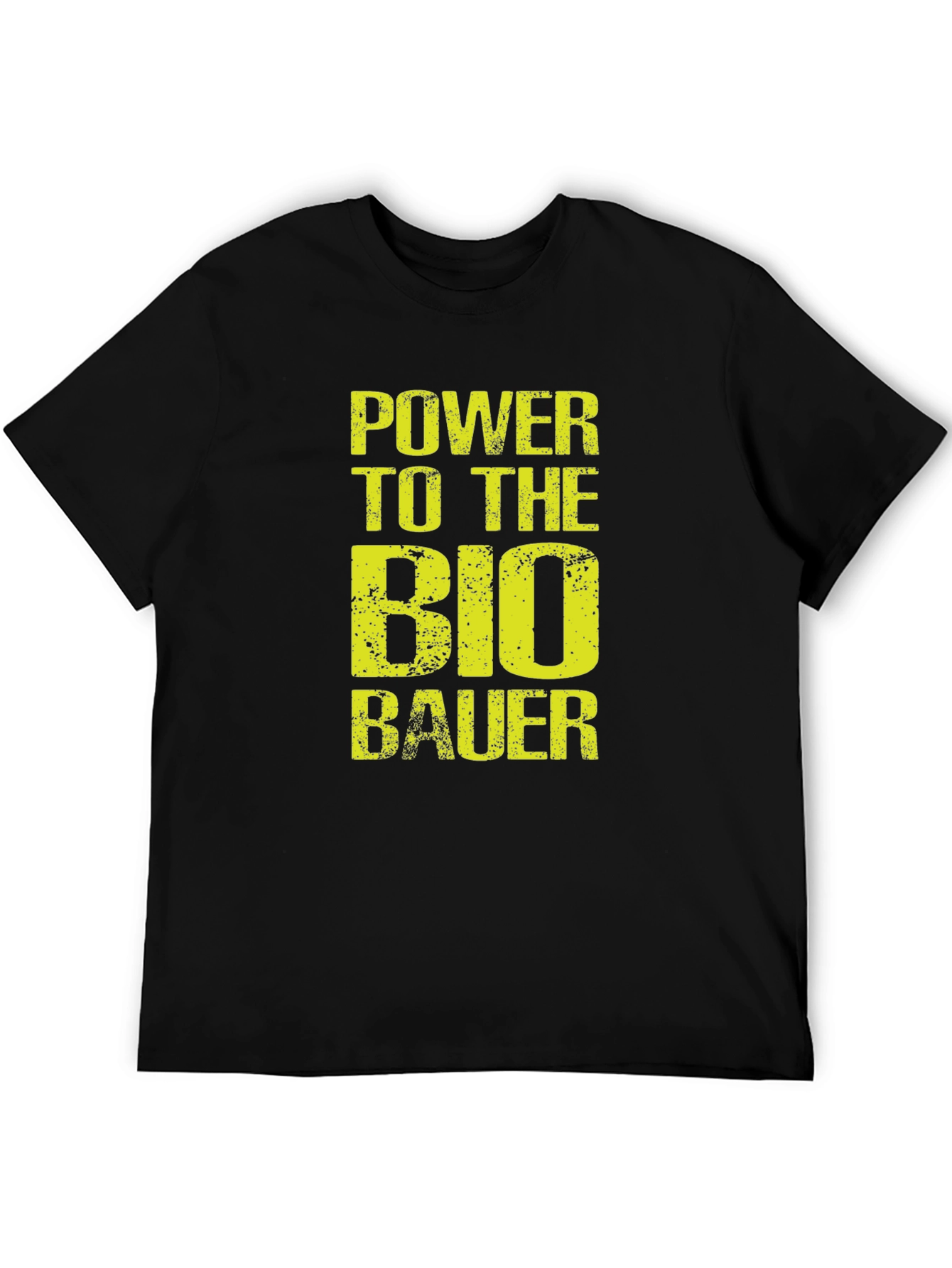 Power to the Bio Bauer Black Graphic Tee