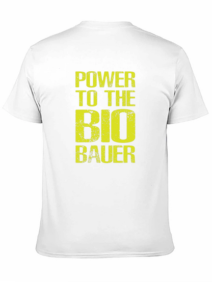Power to the Bio Bauer Black Graphic Tee