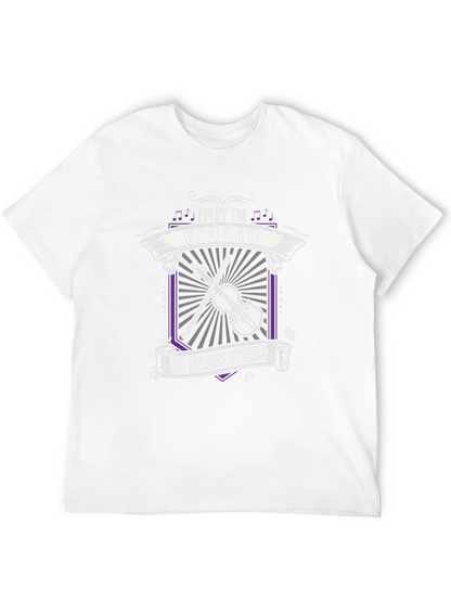 I Play the Violin to Relieve Stress Black T-Shirt