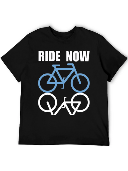 Ride Now Bicycle T-Shirt - Casual Cotton Tee