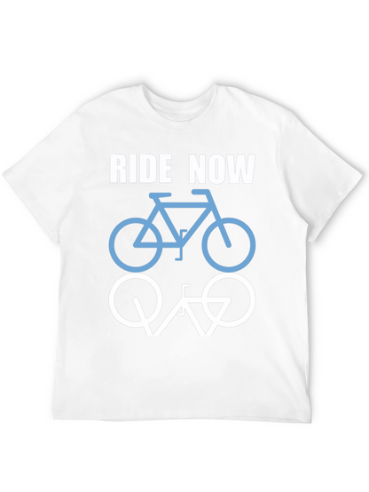 Ride Now Bicycle T-Shirt - Casual Cotton Tee