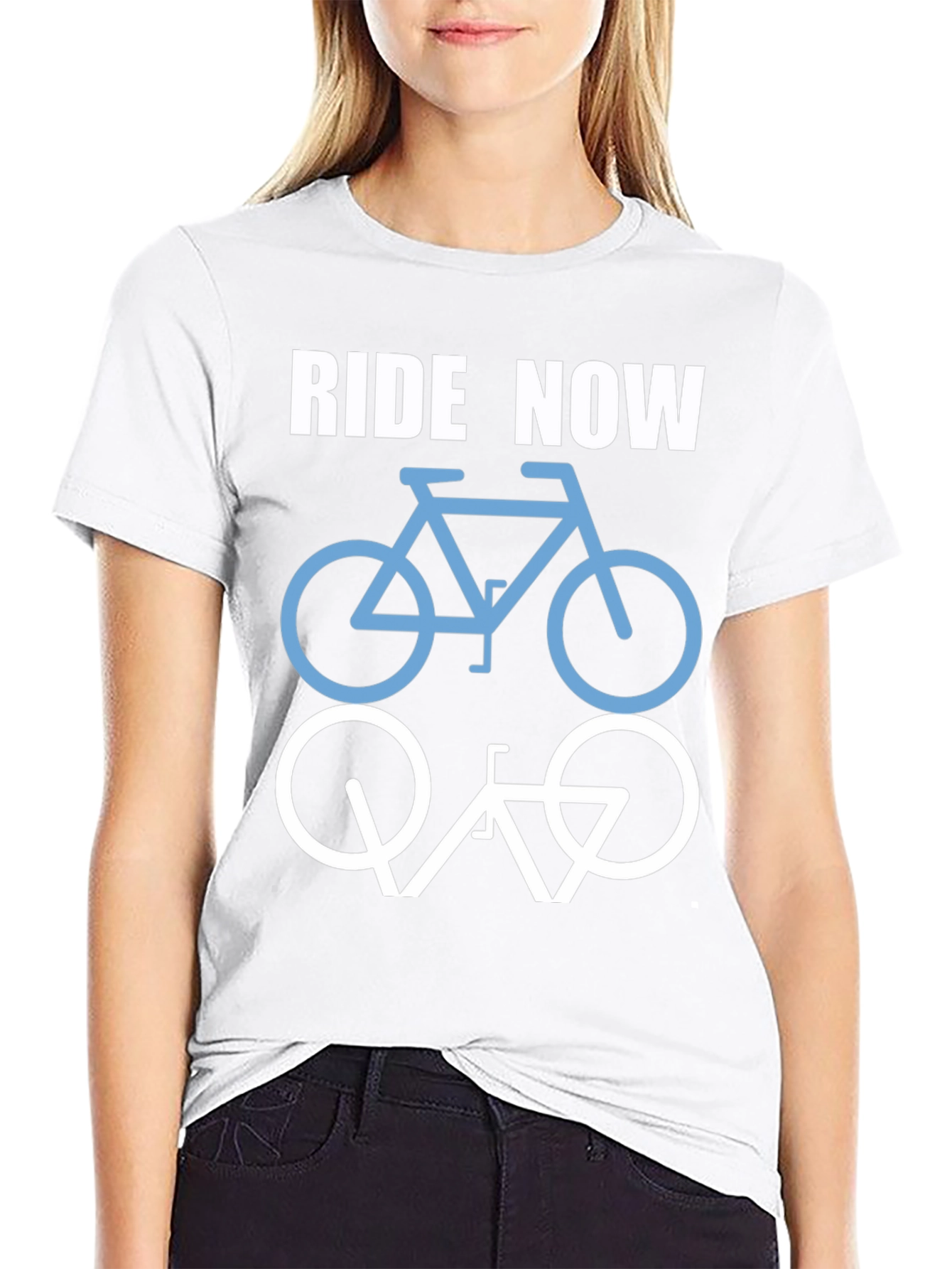 Ride Now Bicycle T-Shirt - Casual Cotton Tee