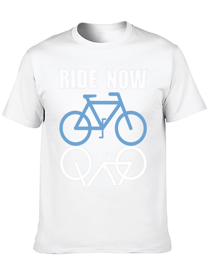 Ride Now Bicycle T-Shirt - Casual Cotton Tee