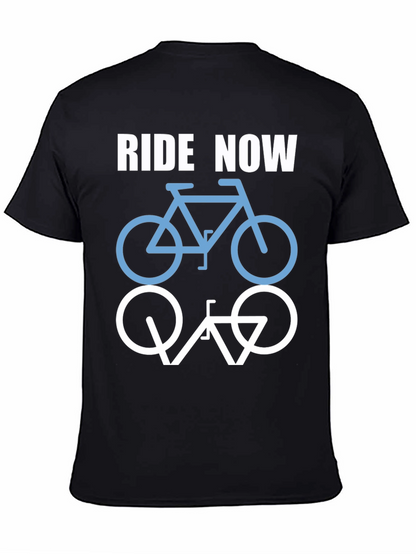 Ride Now Bicycle T-Shirt - Casual Cotton Tee