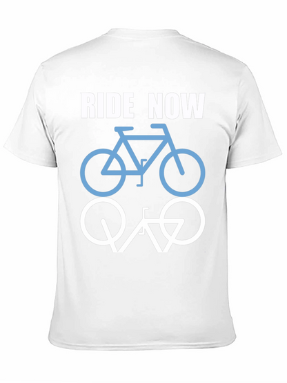 Ride Now Bicycle T-Shirt - Casual Cotton Tee