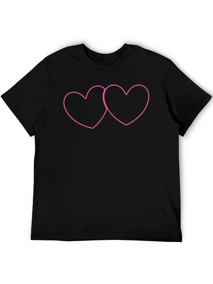 Linked Hearts Graphic Tee - Black