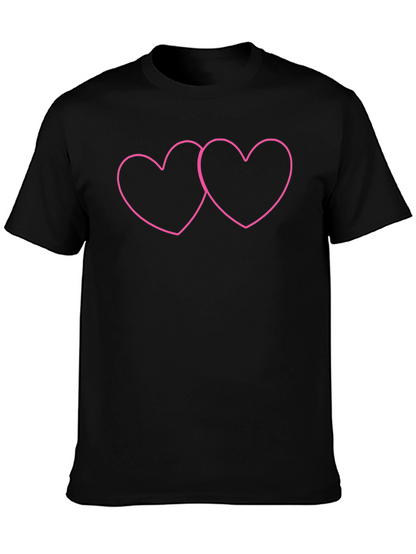 Linked Hearts Graphic Tee - Black