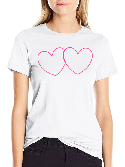 Linked Hearts Graphic Tee - Black