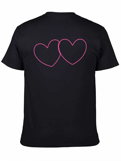 Linked Hearts Graphic Tee - Black