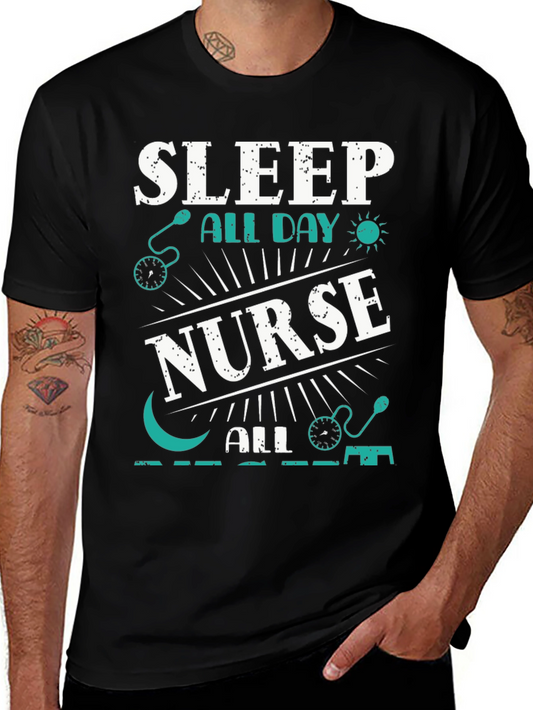 Sleep All Day Nurse T-Shirt