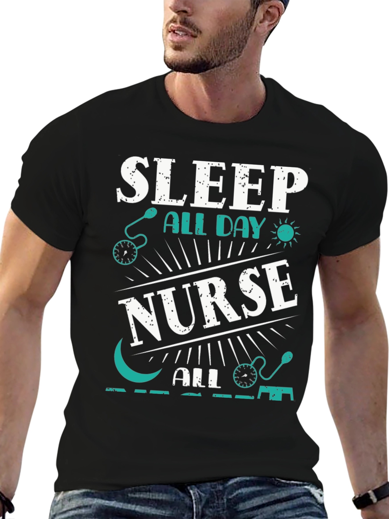 Sleep All Day Nurse T-Shirt