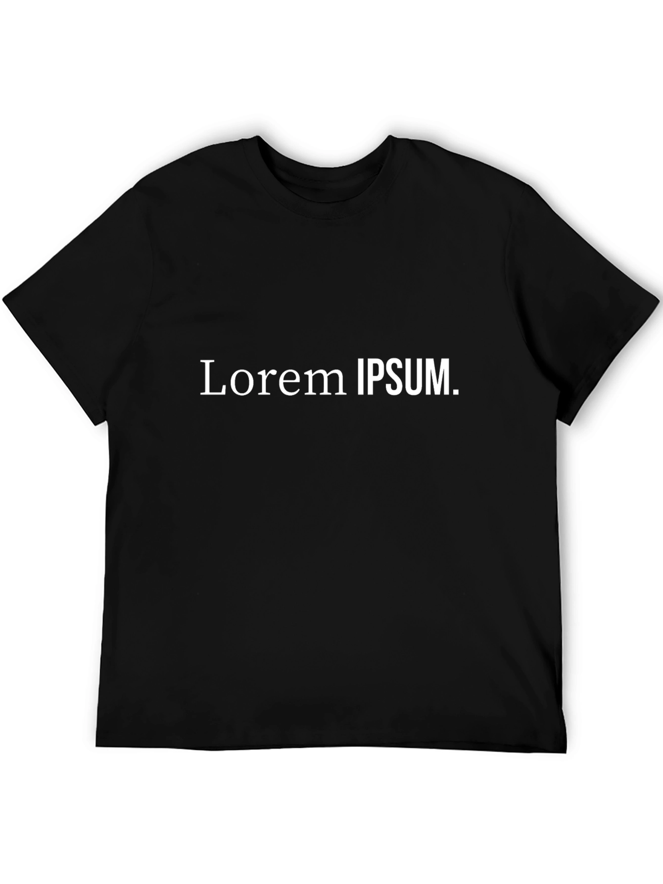 Black T-Shirt with Lorem Ipsum Text