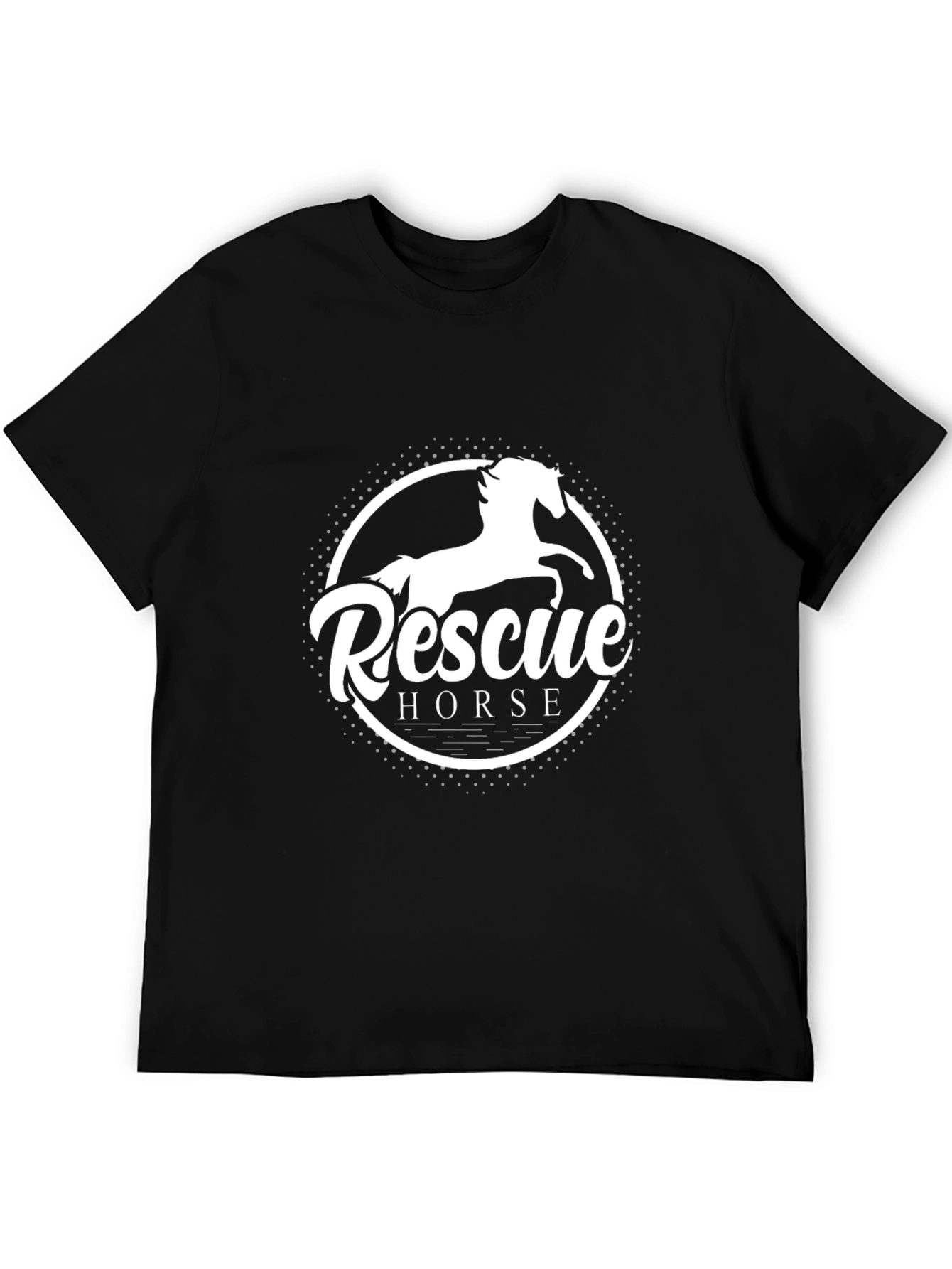 Rescue Horse Graphic T-Shirt - Black