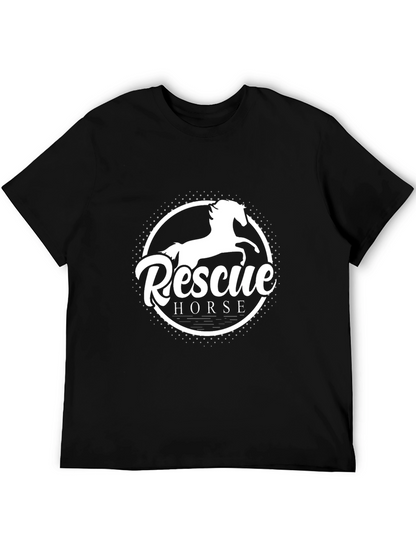 Rescue Horse Graphic T-Shirt - Black