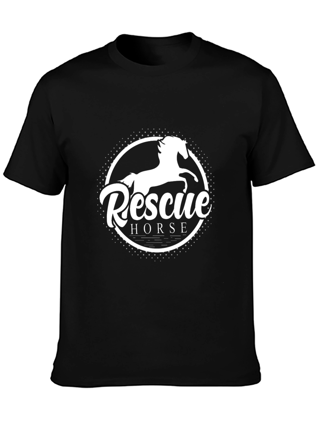 Rescue Horse Graphic T-Shirt - Black