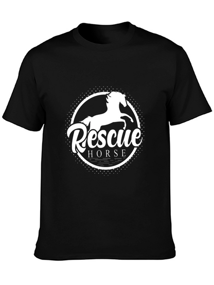 Rescue Horse Graphic T-Shirt - Black