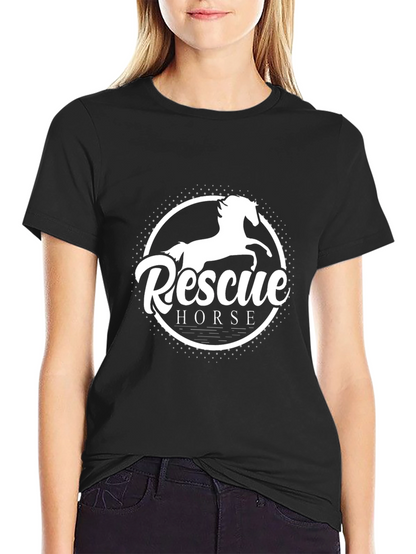 Rescue Horse Graphic T-Shirt - Black