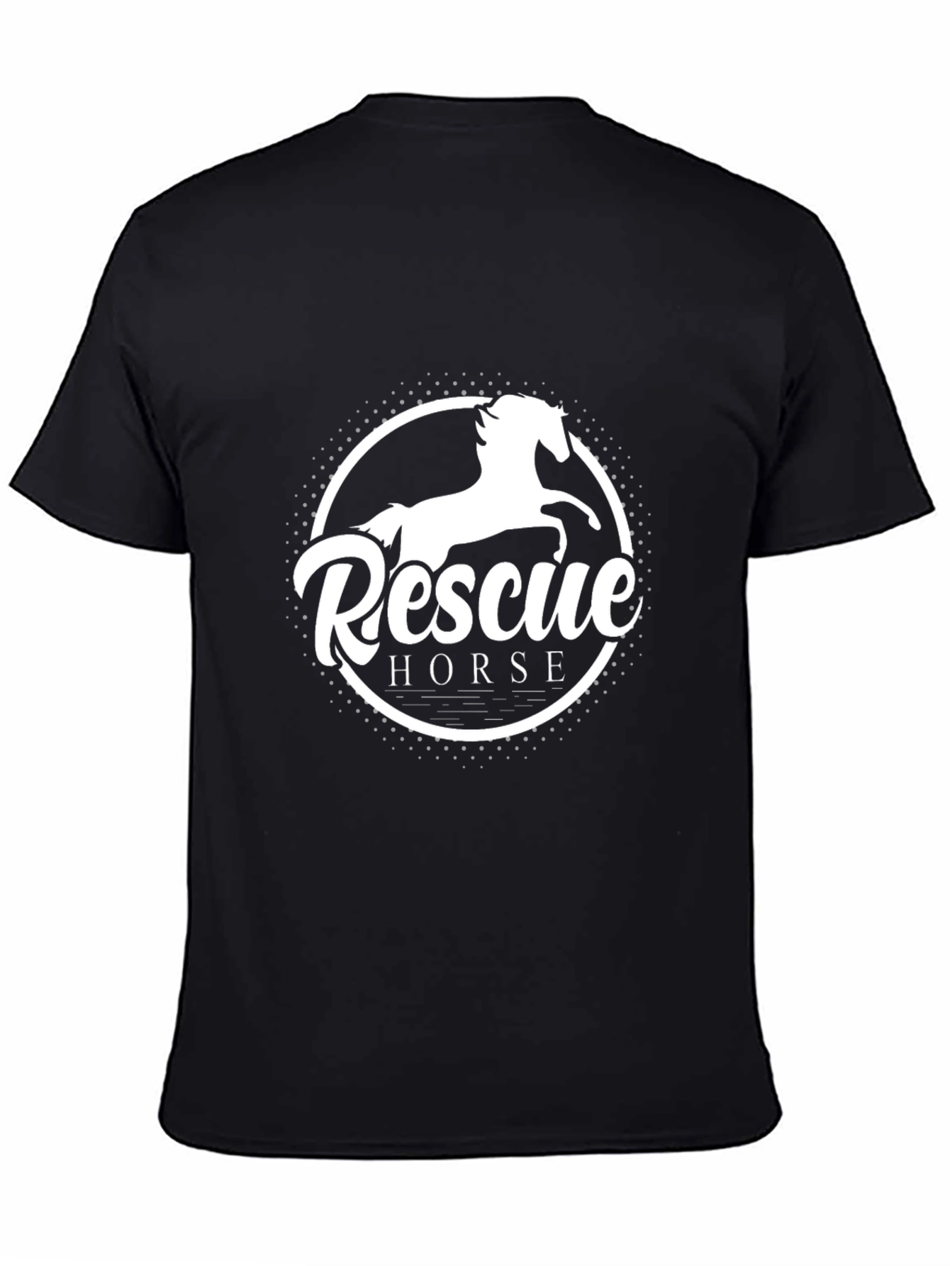 Rescue Horse Graphic T-Shirt - Black