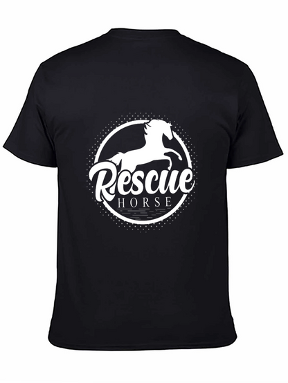 Rescue Horse Graphic T-Shirt - Black