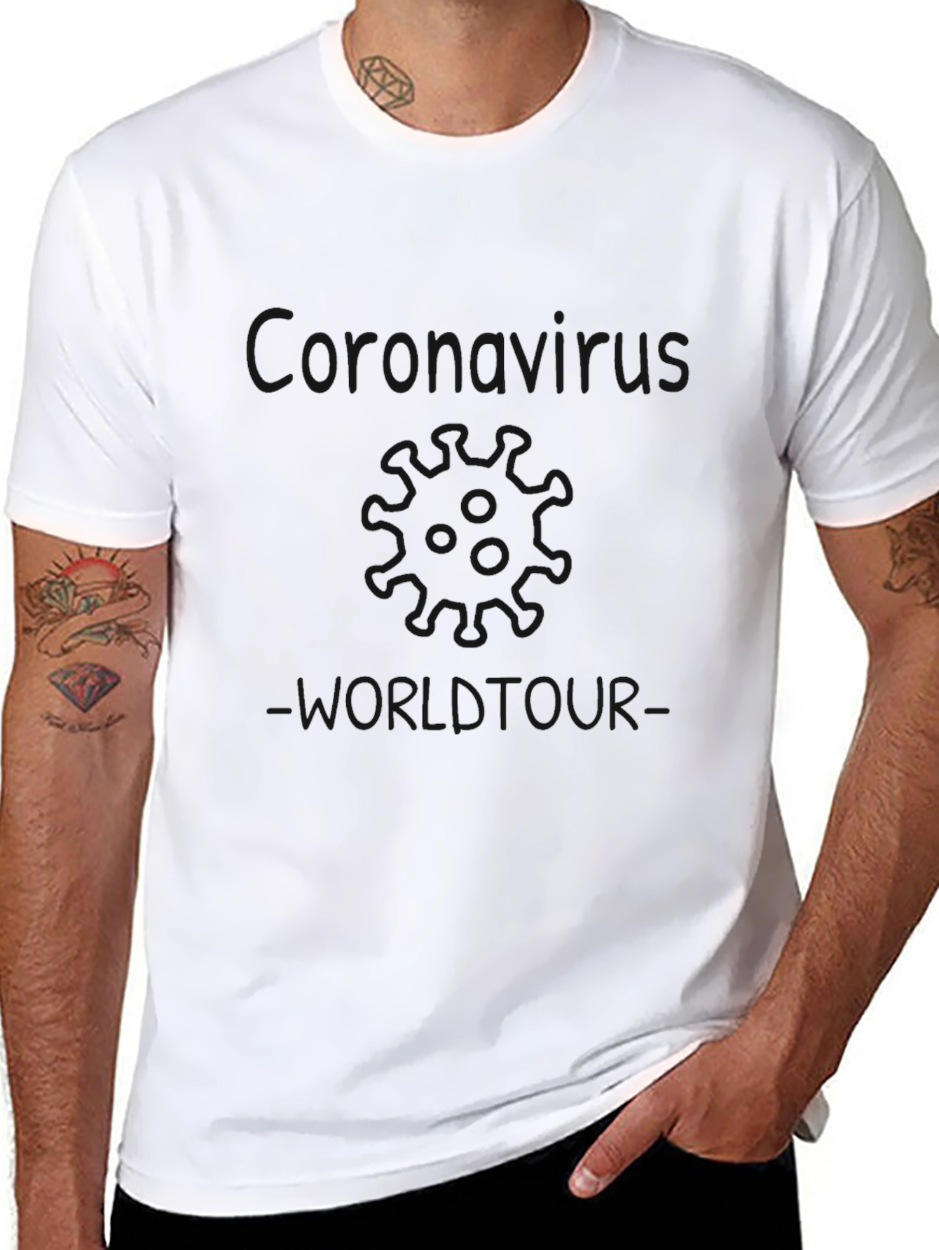 Black Graphic Tee - World Tour