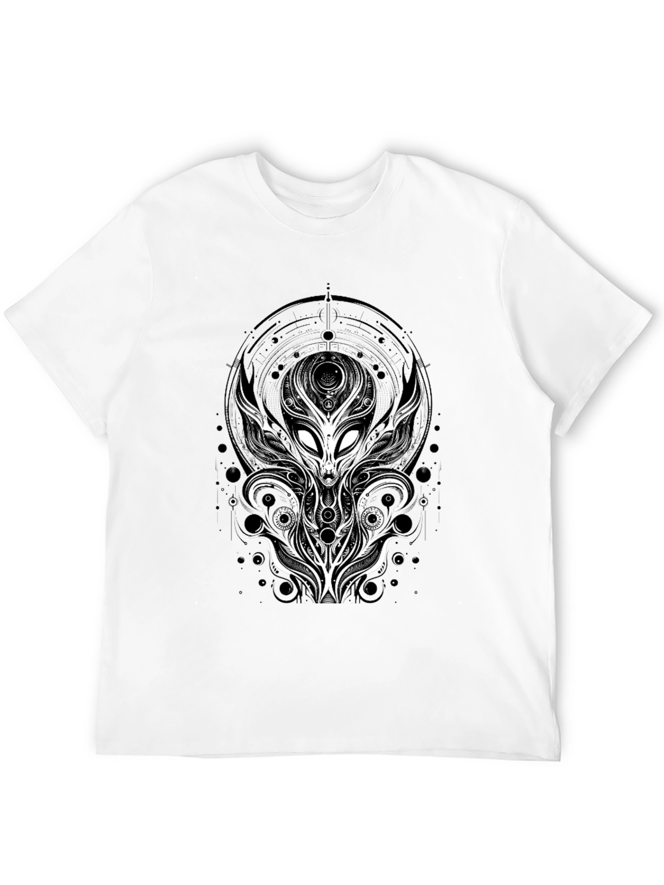 Alien Graphic Tee - Unique Design Black T-Shirt