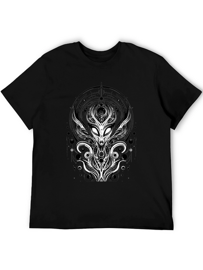 Alien Graphic Tee - Unique Design Black T-Shirt