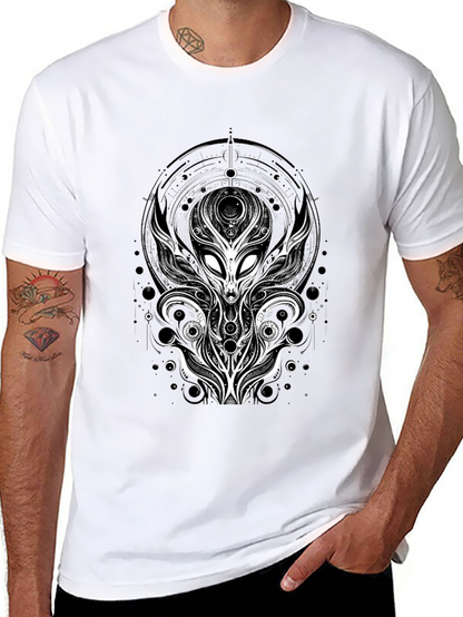 Alien Graphic Tee - Unique Design Black T-Shirt