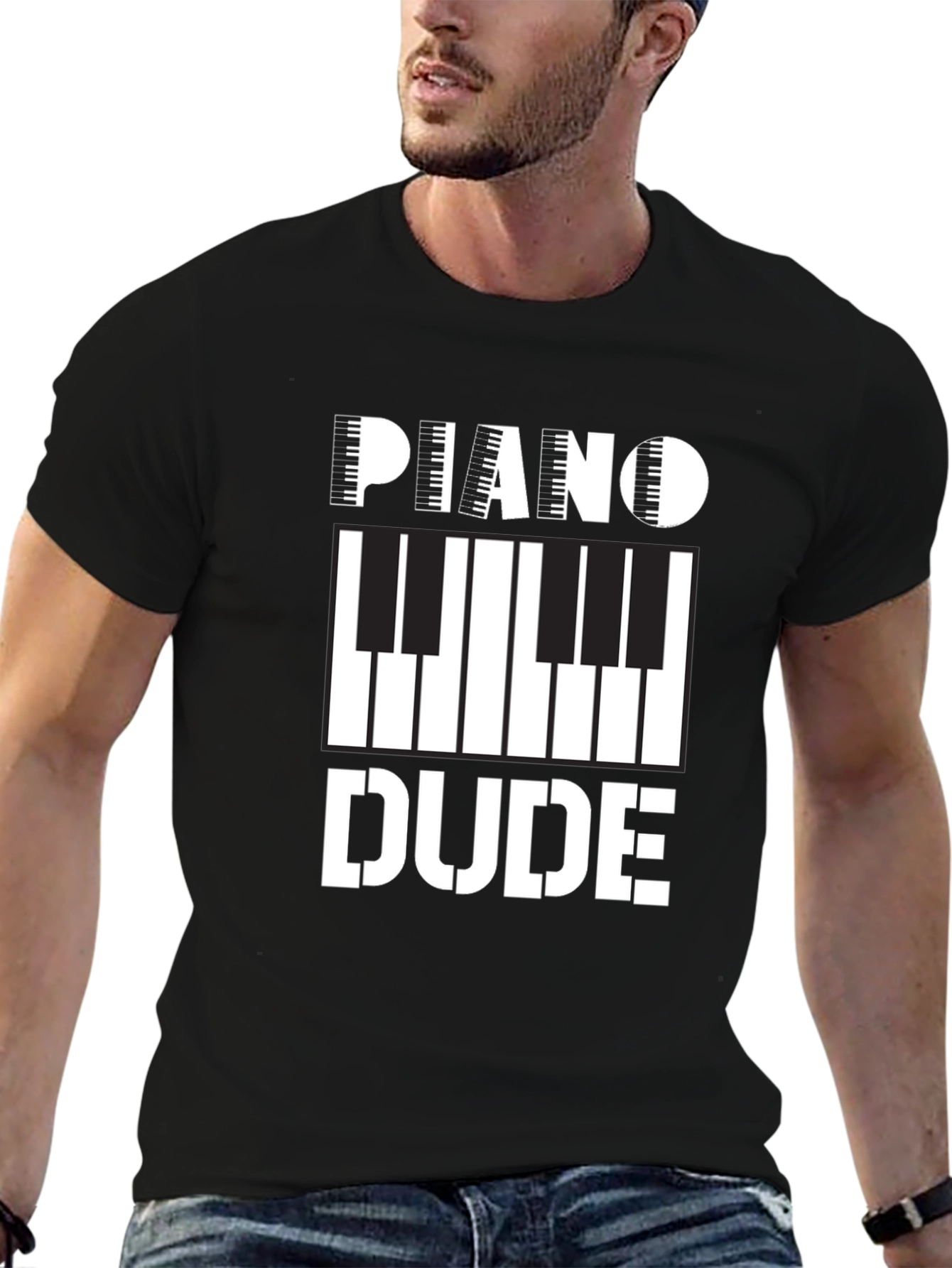 Piano Dude Graphic Tee - Musician T-Shirt