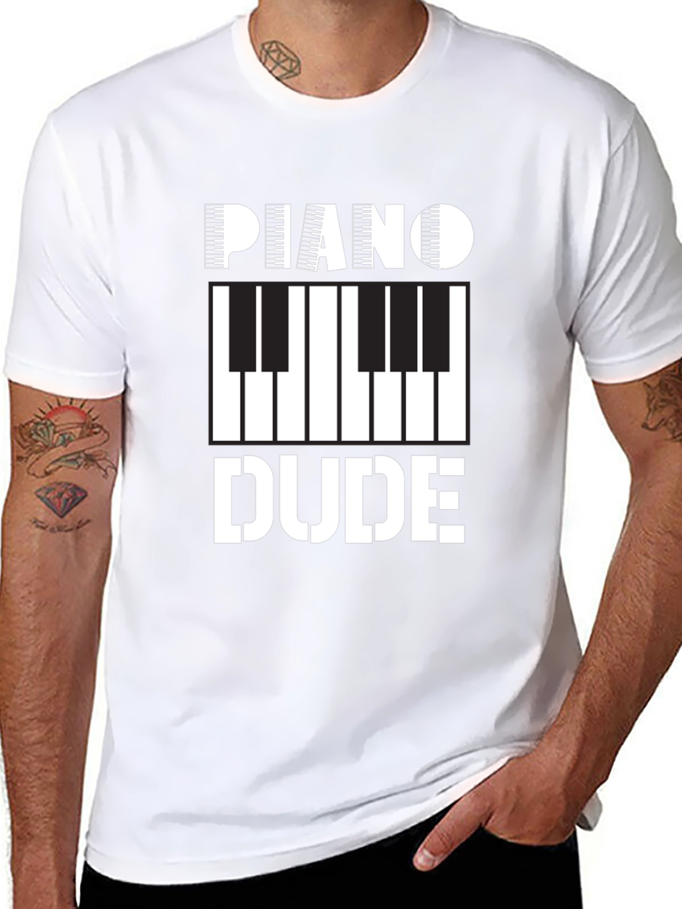 Piano Dude Graphic Tee - Musician T-Shirt