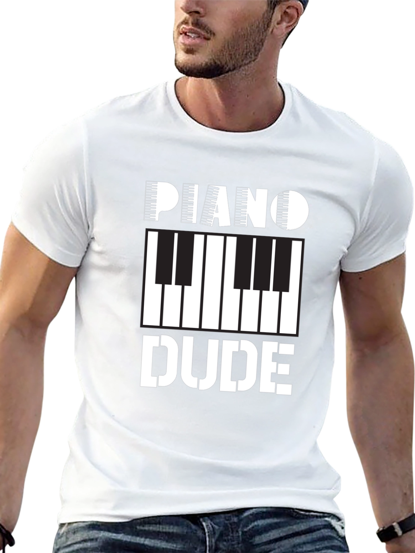 Piano Dude Graphic Tee - Musician T-Shirt