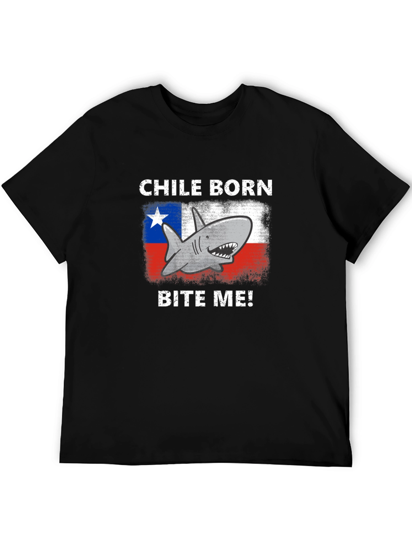 Chile Born Shark Bite Me! Graphic T-Shirt