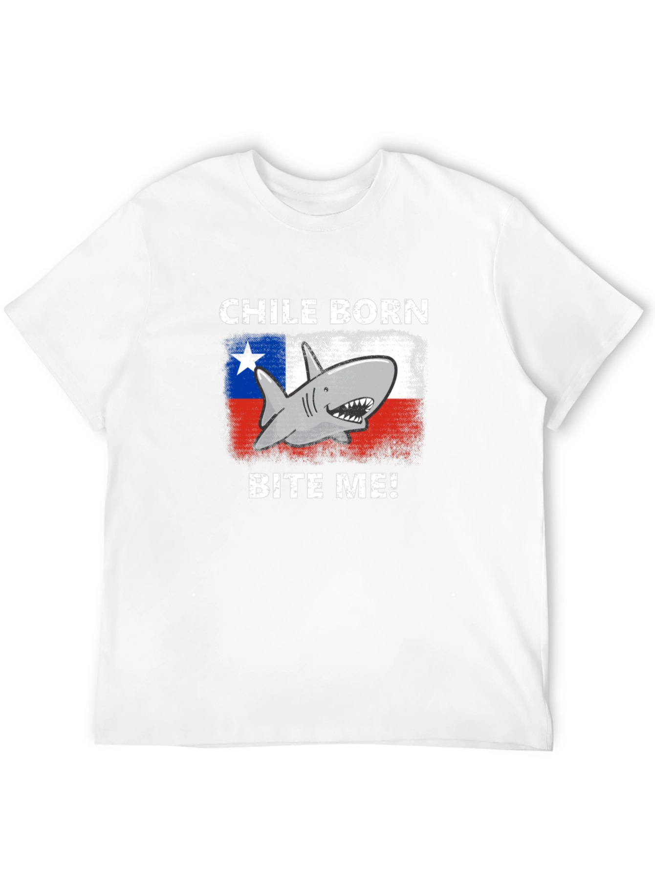 Chile Born Shark Bite Me! Graphic T-Shirt