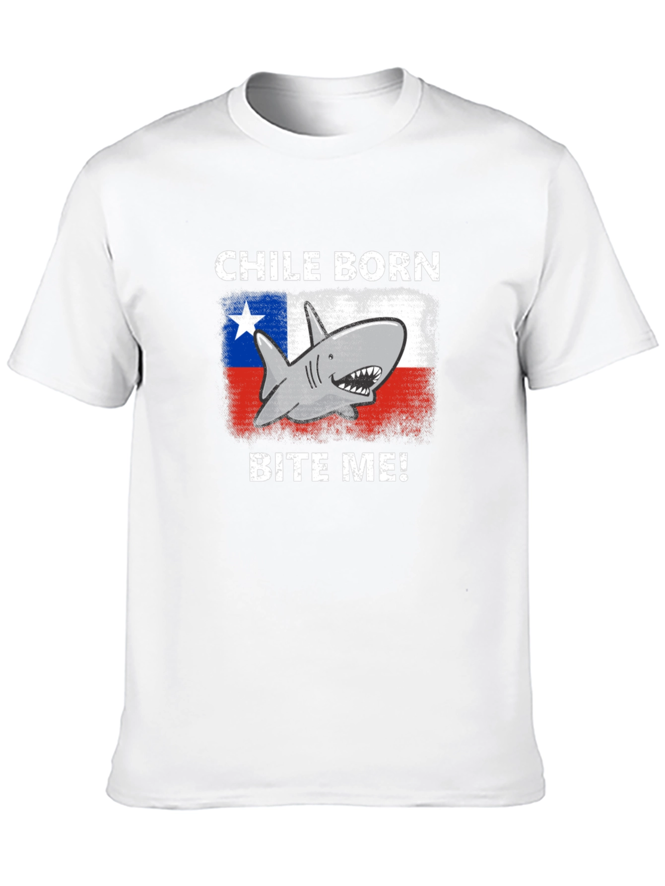 Chile Born Shark Bite Me! Graphic T-Shirt