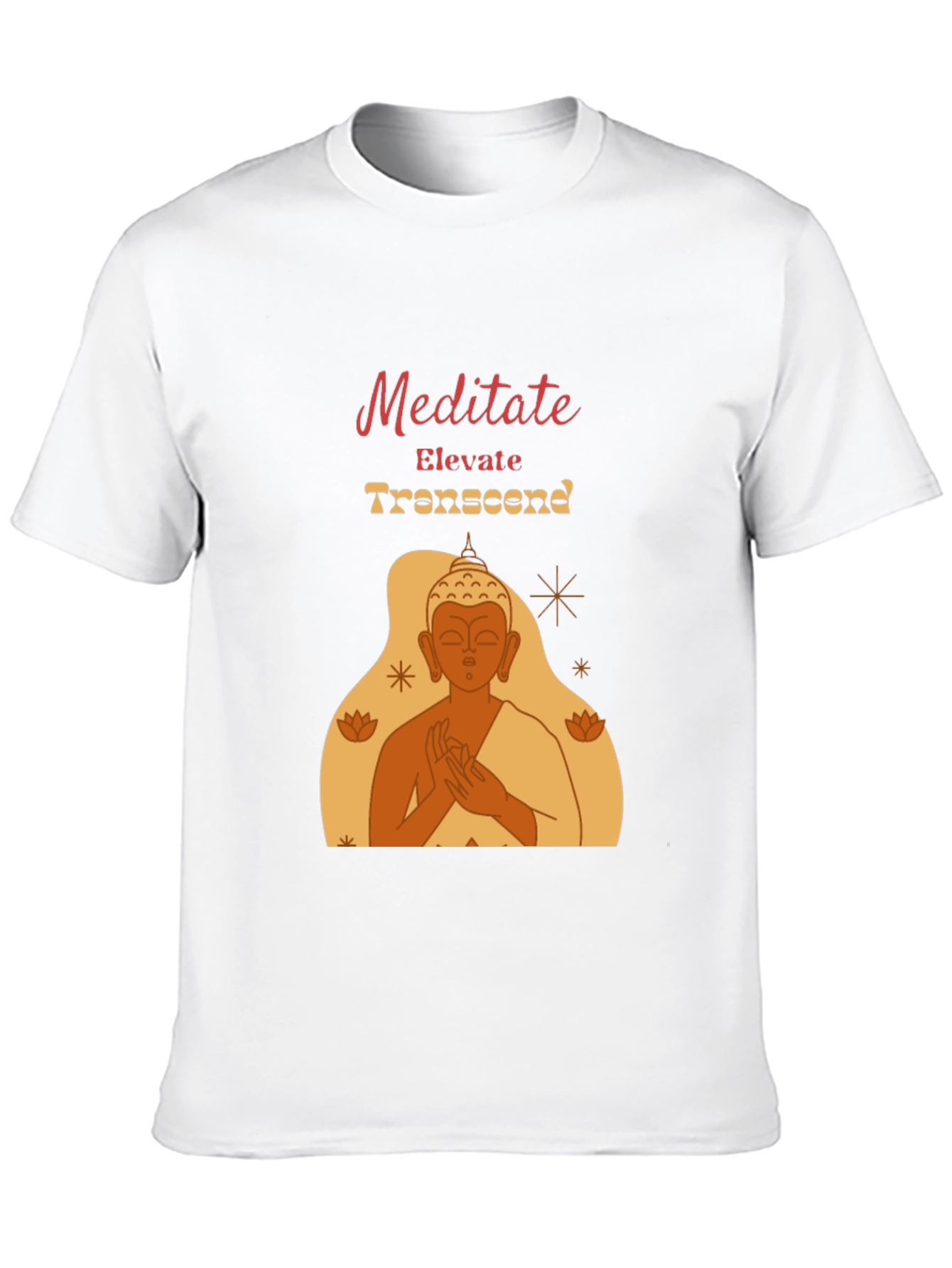 Meditate Elevate Transcend Black Graphic T-Shirt