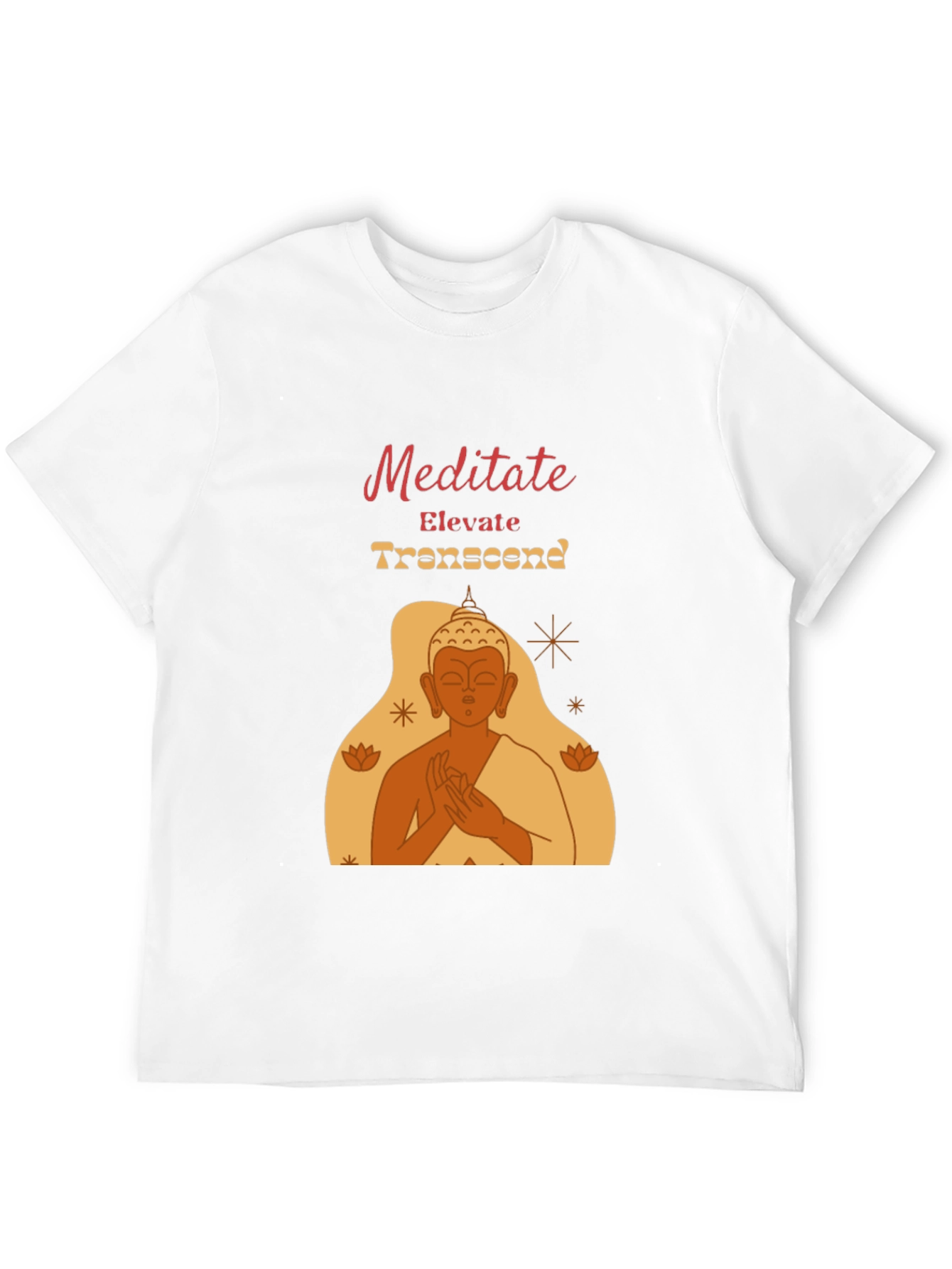 Meditate Elevate Transcend Black Graphic T-Shirt