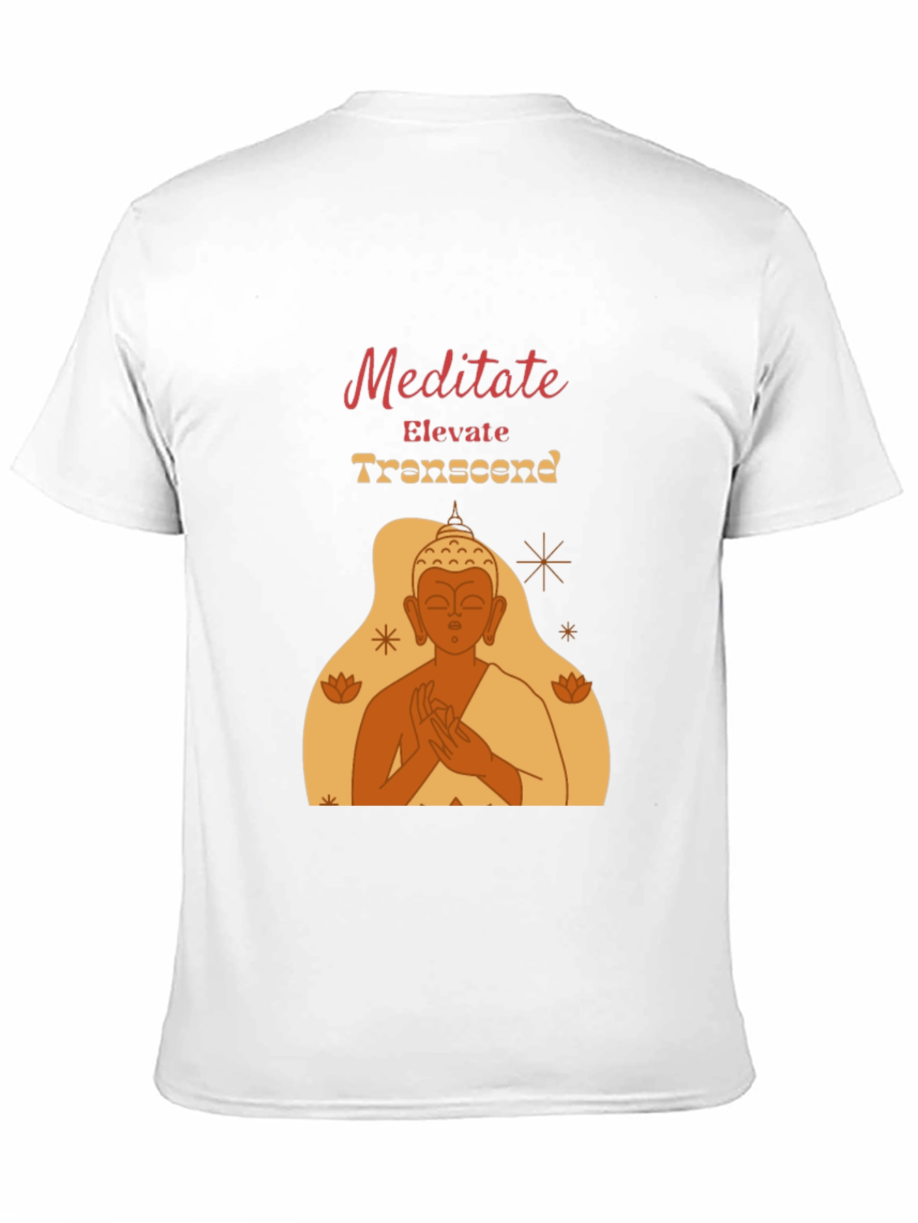Meditate Elevate Transcend Black Graphic T-Shirt